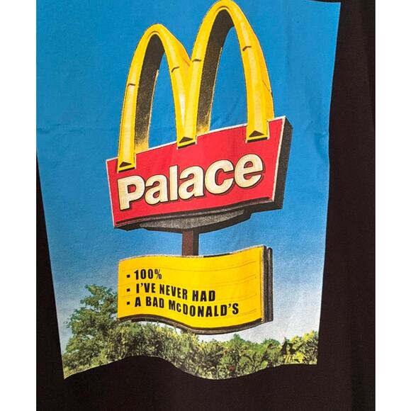 Palace Skateboards/McDonald’s T-Shirt Black Company Graphics Unisex XL - Picture 2 of 4